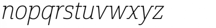 Cabrito Semi Con Thin Italic Font LOWERCASE