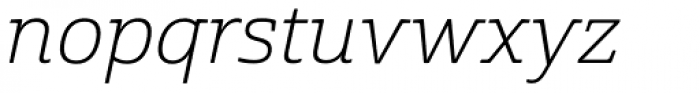 Cabrito Semi Ext Light Italic Font LOWERCASE
