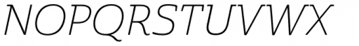 Cabrito Semi Ext Thin Italic Font UPPERCASE