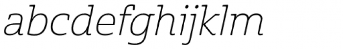 Cabrito Semi Ext Thin Italic Font LOWERCASE