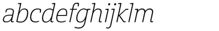 Cabrito Semi Thin Italic Font LOWERCASE