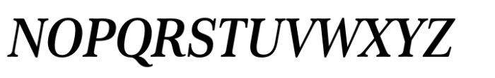 Cabrito Serif Condensed Bold Italic Font UPPERCASE