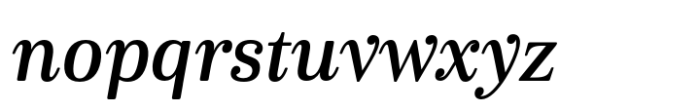 Cabrito Serif Condensed Bold Italic Font LOWERCASE