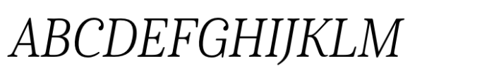 Cabrito Serif Condensed Book Italic Font UPPERCASE