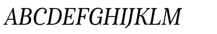 Cabrito Serif Condensed Medium Italic Font UPPERCASE