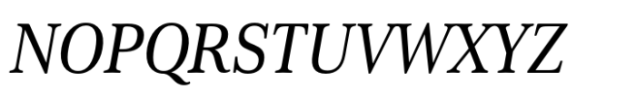 Cabrito Serif Condensed Medium Italic Font UPPERCASE