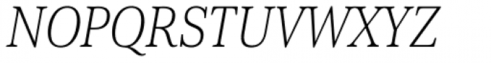 Cabrito Serif Condensed Thin Italic Font UPPERCASE