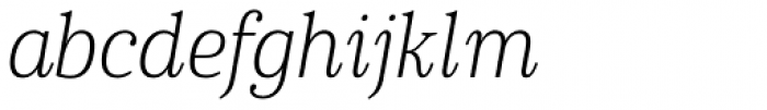 Cabrito Serif Condensed Thin Italic Font LOWERCASE