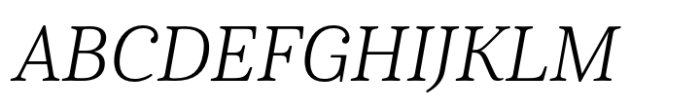 Cabrito Serif Extended Book Italic Font UPPERCASE