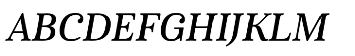 Cabrito Serif Extended Demi Italic Font UPPERCASE