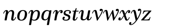 Cabrito Serif Extended Demi Italic Font LOWERCASE