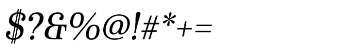 Cabrito Serif Extended Medium Italic Font OTHER CHARS