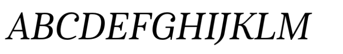 Cabrito Serif Extended Medium Italic Font UPPERCASE