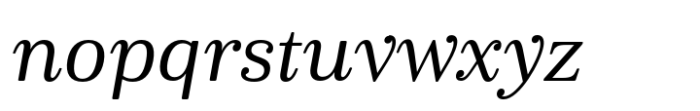 Cabrito Serif Extended Medium Italic Font LOWERCASE