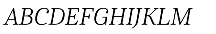 Cabrito Serif Extended Regular Italic Font UPPERCASE