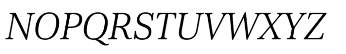 Cabrito Serif Extended Regular Italic Font UPPERCASE