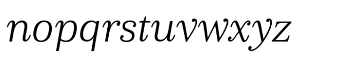 Cabrito Serif Extended Regular Italic Font LOWERCASE