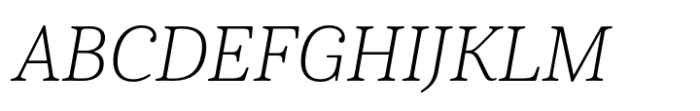 Cabrito Serif Extended Thin Italic Font UPPERCASE