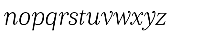 Cabrito Serif Norm Book Italic Font LOWERCASE