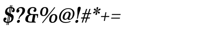 Cabrito Serif Norm Demi Italic Font OTHER CHARS