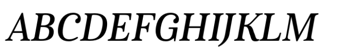Cabrito Serif Norm Demi Italic Font UPPERCASE