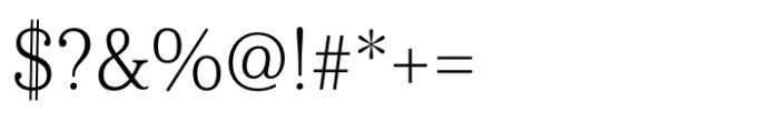 Cabrito Serif Norm Light Font OTHER CHARS