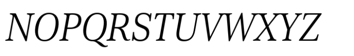Cabrito Serif Norm Regular Italic Font UPPERCASE