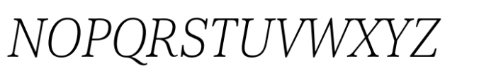 Cabrito Serif Norm Thin Italic Font UPPERCASE