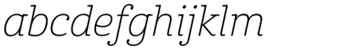 Cabrito Thin Italic Font LOWERCASE
