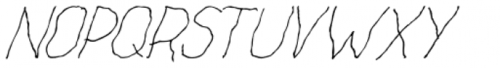 Cack-handed Italic Font UPPERCASE