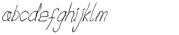 Cack-handed Italic Font LOWERCASE