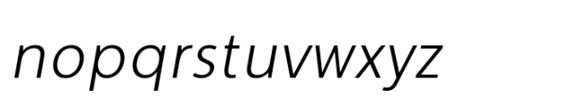 Cad Light Oblique Font LOWERCASE