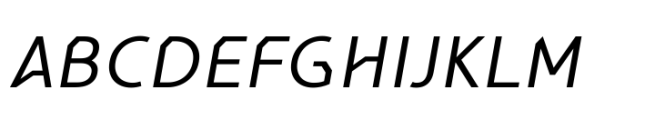 Cad Regular Oblique Font UPPERCASE