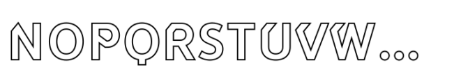 Cad Semi Bold Outline Font UPPERCASE