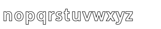 Cad Semi Bold Outline Font LOWERCASE