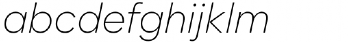 Cadiz ExtraLight Italic Font LOWERCASE