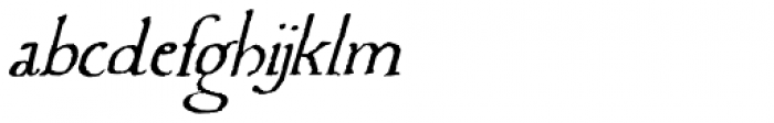 Caerphilly Italic Font LOWERCASE