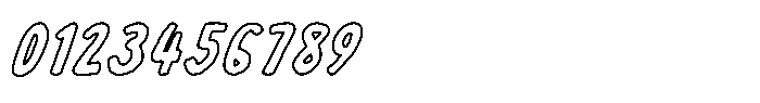 Cafelia Doppio Font Duo Cafelia Doppio Ouline2 Oblique Font OTHER CHARS