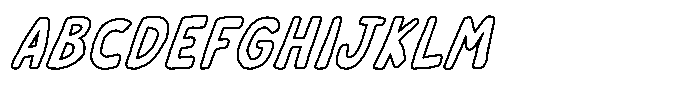 Cafelia Doppio Font Duo Cafelia Doppio Ouline2 Oblique Font UPPERCASE