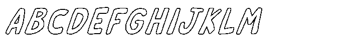 Cafelia Doppio Font Duo Cafelia Doppio Outline1 Oblique Font UPPERCASE