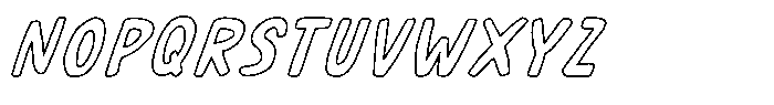 Cafelia Doppio Font Duo Cafelia Doppio Outline1 Oblique Font UPPERCASE