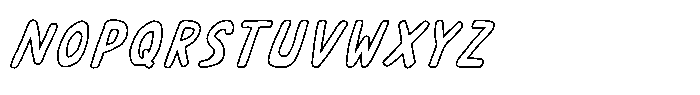Cafelia Doppio Font Duo Cafelia Doppio Outline1 Oblique Font LOWERCASE