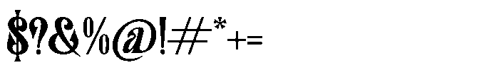 Cahileros Regular Font OTHER CHARS