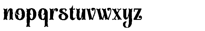 Cahyper Rough Font LOWERCASE