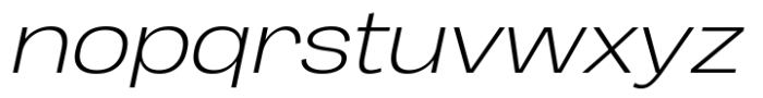 Cairoli Now Extended Light Italic Font LOWERCASE