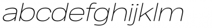 Cairoli Now  Extended Thin Italic Font LOWERCASE