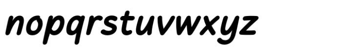Cakerolli Bold Italic Font LOWERCASE