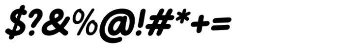 Cakerolli Extra Bold Italic Font OTHER CHARS