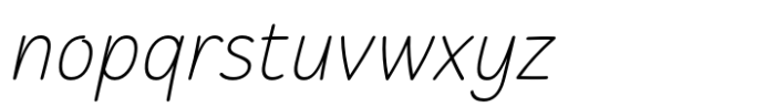Cakerolli Extra Light Italic Font LOWERCASE
