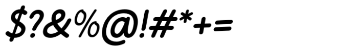 Cakerolli Semi Bold Italic Font OTHER CHARS